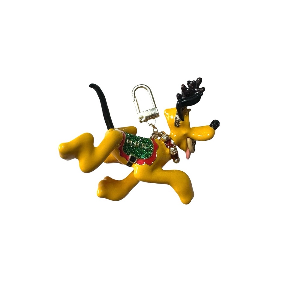 Disney BaubleBar Pluto Christmas Keychain Bag Charm, NIB
